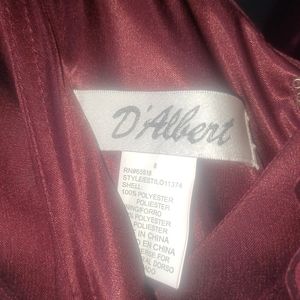 D'Albert misses Irregular Chif. Pleated Top Dress Social Wine 150.00 New